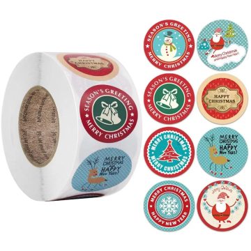 Christmas Gift Sealing Stickers with Thank You Messages