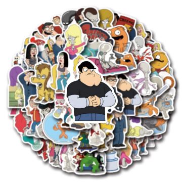 American Dad Cartoon Stickers - Funny Animation