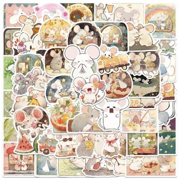 Cartoon Mouse Stickers for Bike, Car, Laptop, Luggage, Kids Gift