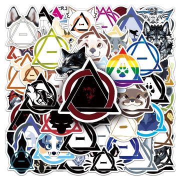 Therian Symbol Animal Stickers - Aesthetic Graffiti Decals for Scrapbook Skateboard