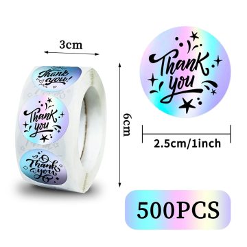 Laser Thank You Stickers for Small Business and Boutique Wrapping