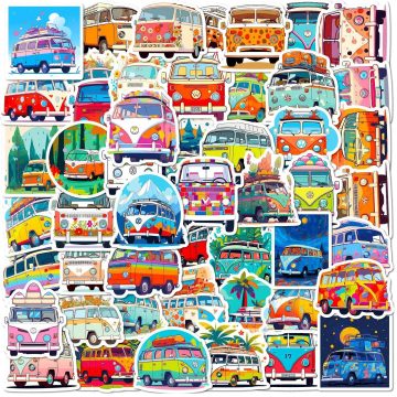 Bus Graffiti Stickers for Wall and Desktop Decoration