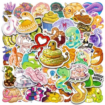 Cartoon Snake Graffiti Stickers for Helmet, Wall, DIY Decoration