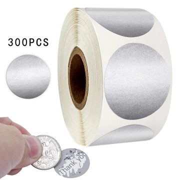 Silver Scratch-Off Labels Explosive Reveal Stickers