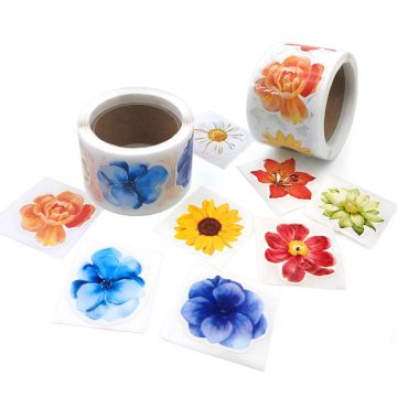 Waterproof Flower Sticker Roll DIY Kids Graffiti and Stationery Decor