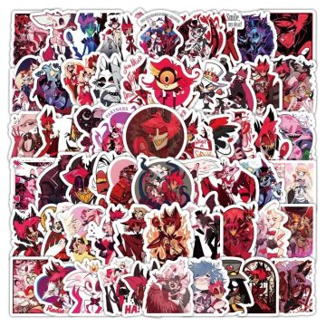 Hazbin Hotel Anime Stickers Waterproof Vinyl Decals for Laptop, Phone, Suitcase, Water Bottle, Fridge