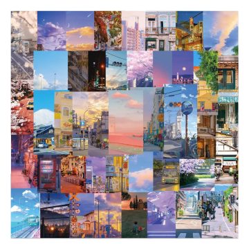 Cartoon Street View Graffiti Stickers for Helmet, Wall, Desktop Decoration