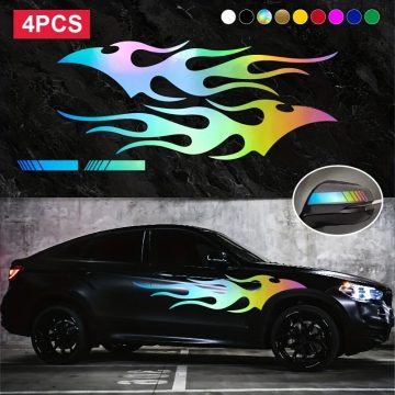 Flame Car Body Stickers Striped Waterproof Auto Decals