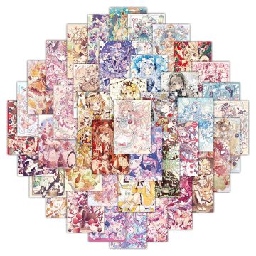 Kawaii Girl Cartoon Stickers - ACGN Anime Decals for Diary, Laptop
