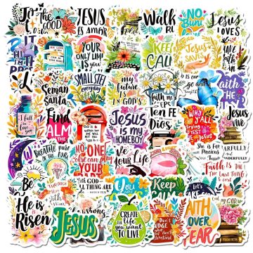 Inspirational Jesus Bible Verse Graffiti Stickers for Motorcycle & Luggage