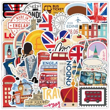 London City Travel Skyline Stickers for Motorcycle Luggage Car