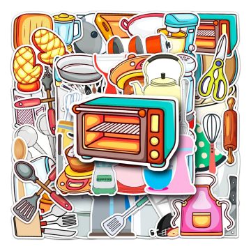 Kitchen Supplies Paper Stickers for Scrapbook Diary