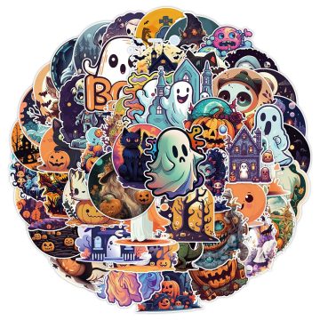 Horror Halloween Stickers - Cartoon Graffiti Decals for Skateboard