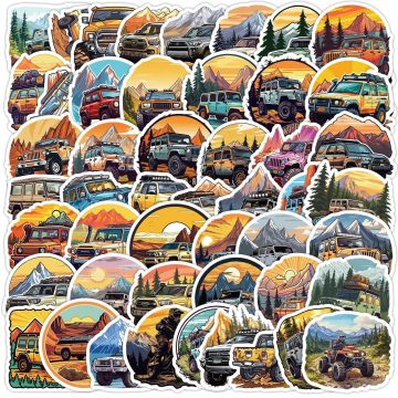 Mountain ORV Off-Road Vehicle Car Stickers - Decals for Skateboard Bike Helmet