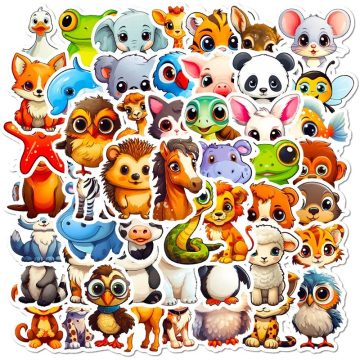 Big Eye Animal PVC Stickers - Aesthetic School Supplies for Sketchbook Decor