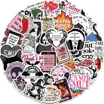 Dark Romance Bookish Reader Aesthetic Stickers for Kindle Diary