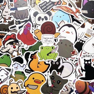 Funny Animal Vinyl Stickers for Kids Toys Car Skateboard