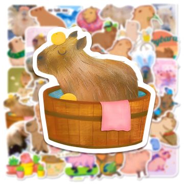 Capybara Graffiti Stickers - Cute Cartoon Decals for Notebook Phone Diary