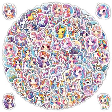 Cartoon Rainbow Cute Horse Decorative Waterproof Stickers