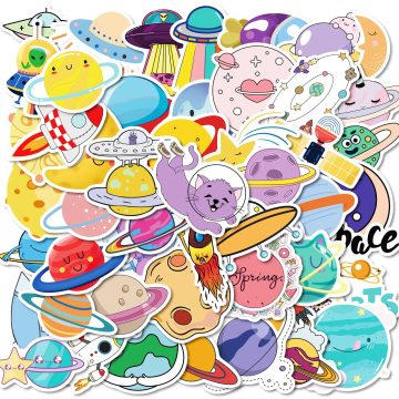 Cartoon Fantasy Universe Graffiti Stickers for Helmet, Wall, DIY Decoration