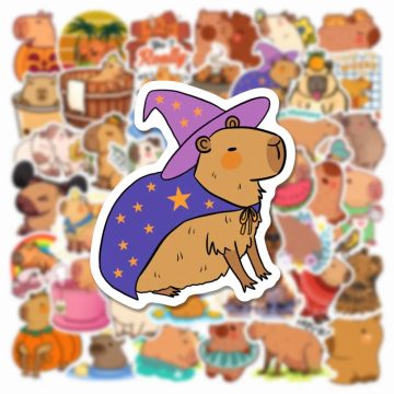 Capybara Graffiti Stickers - Cartoon Decals for Notebook Phone Luggage