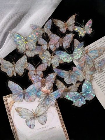 Pink Crystal 3D Butterfly DIY Decorative Sticker
