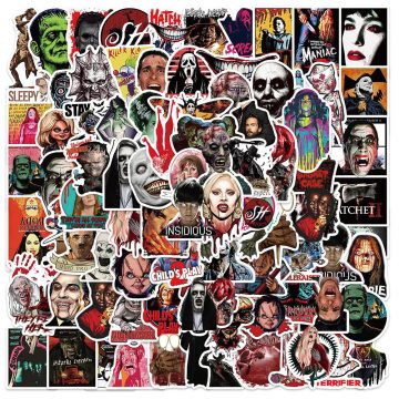 Mixed Horror Movie Thriller Character Stickers for Graffiti Skateboard Phone Guitar Suitcase Bumper