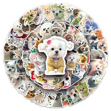 Waterproof Kawaii Dog Stickers for Skateboards and Tech