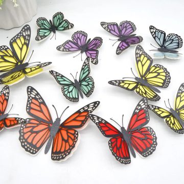 3D Pearl Butterfly Wall Stickers - Bedroom & Wedding Decor Set