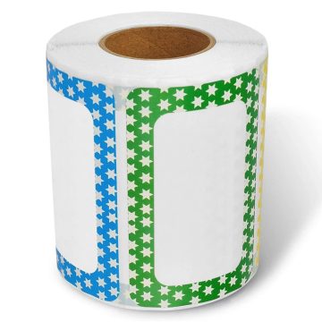 Multicolor Name Tag Stickers School, Office, Party, and Event Labels