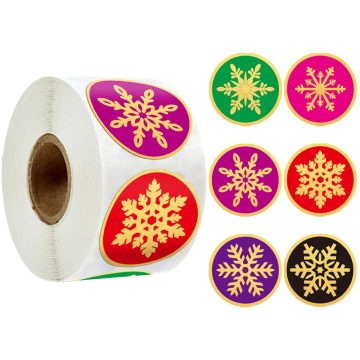 Snowflake DIY Baking Stickers - Scrapbooking Christmas Decor