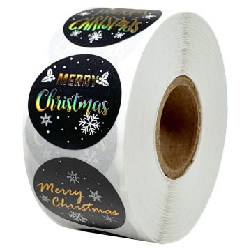 Gold & Silver Round Seal Stickers for Christmas Gift Packaging