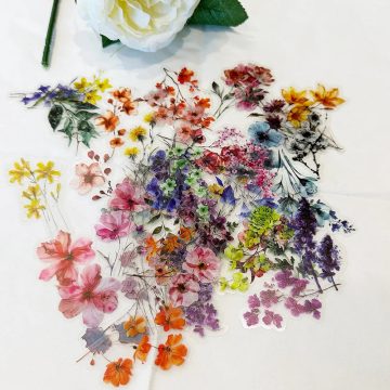 Ink Flower Stickers Transparent PET Decorative Sticker Pack
