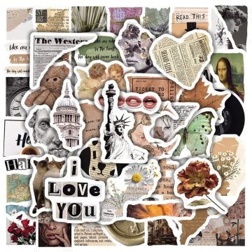 Broken Painting PVC Sticker - Aesthetic Korean Scrapbooking Stationery for School Decor