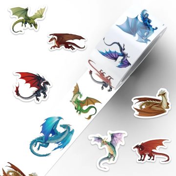 Funny Western Dragon Vinyl Stickers for Laptop, Luggage, Phone, Guitar