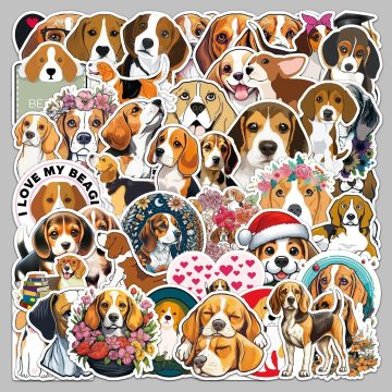 Cute Beagle Graffiti Stickers for Helmet, Desktop, Wall Decoration