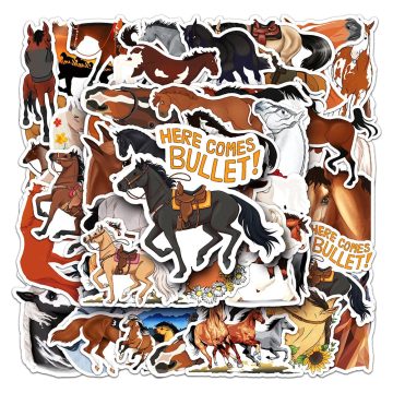 Horse Animal Cartoon Stickers - Cool Graffiti Decals for Motorcycle Helmet Suitcase