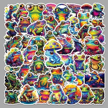 Cute Frog Cartoon Decor Stickers for Bike & Laptop