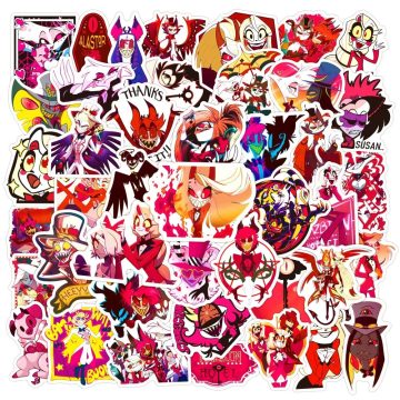Cartoon Hell Inn Graffiti Stickers for Helmets, Walls, DIY Decoration Wholesale