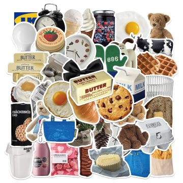 Cute Cartoon Milk Food Stickers - Instagram Style Decals for DIY Decor