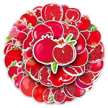 Autumn Pomegranate Stickers for Laptop Decor