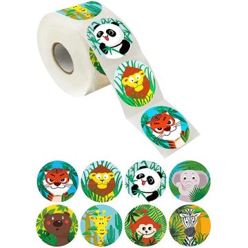 Animal Cartoon School Stickers - Teacher Student Sealing Labels Christmas Scrapbook Stationery