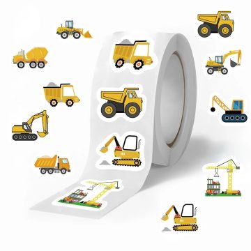 Construction Vehicle Reward Stickers for Kids Labels Thank You Toys