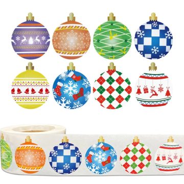 Merry Christmas Gift Sealing and Packaging Stickers Round Labels