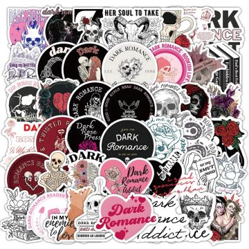 Dark Romance Reader Aesthetic Stickers - Gothic Decals for Notebook Skateboard