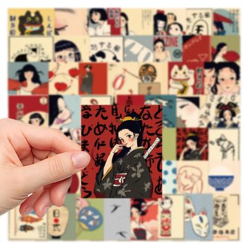 Retro Japanese Anime Girl Stickers for Motorcycle