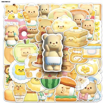 3D Bear Cartoon Stickers Laptop, Luggage & DIY Kid Pack
