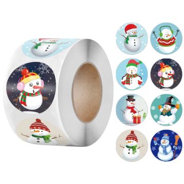 Merry Christmas Round Stickers for Gift Packaging and Thank You Cards