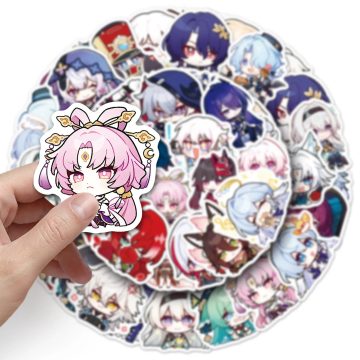 Honkai Star Rail Stickers - Chibi Cartoon Meme Laptop Phone Bike Decals