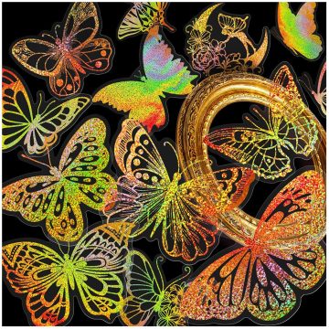 Holographic Butterfly Animal Stickers for Kids and Crafts